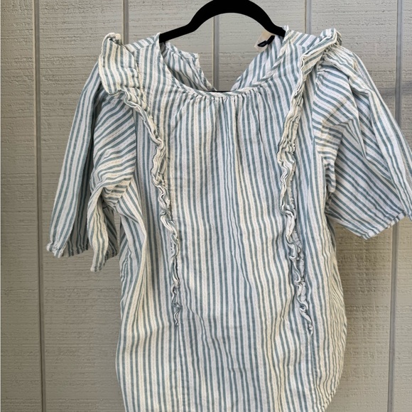 Universal Thread Striped Ruffle Blouse - Picture 1 of 3